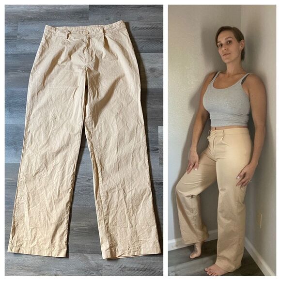 Princess Polly Pants High Rise Tan US 8 Minimalist Neutral - Picture 3 of 11
